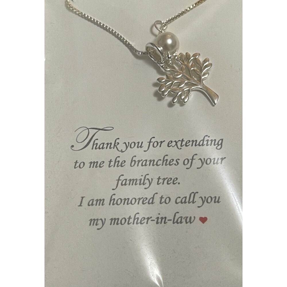 Mother-in-law Necklace - Sterling Silver Tree of Life Pendant.  New in box